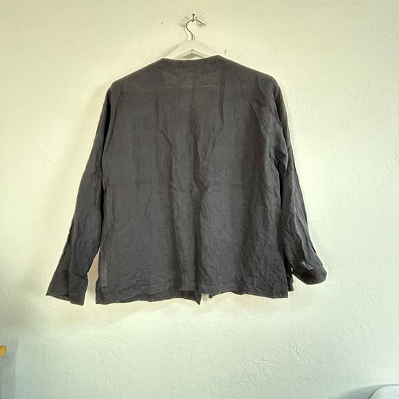 Harriet Selwyn Women's Long Sleeve V-Neck Casual Button Front Blouse Black Size? - Picture 2 of 7